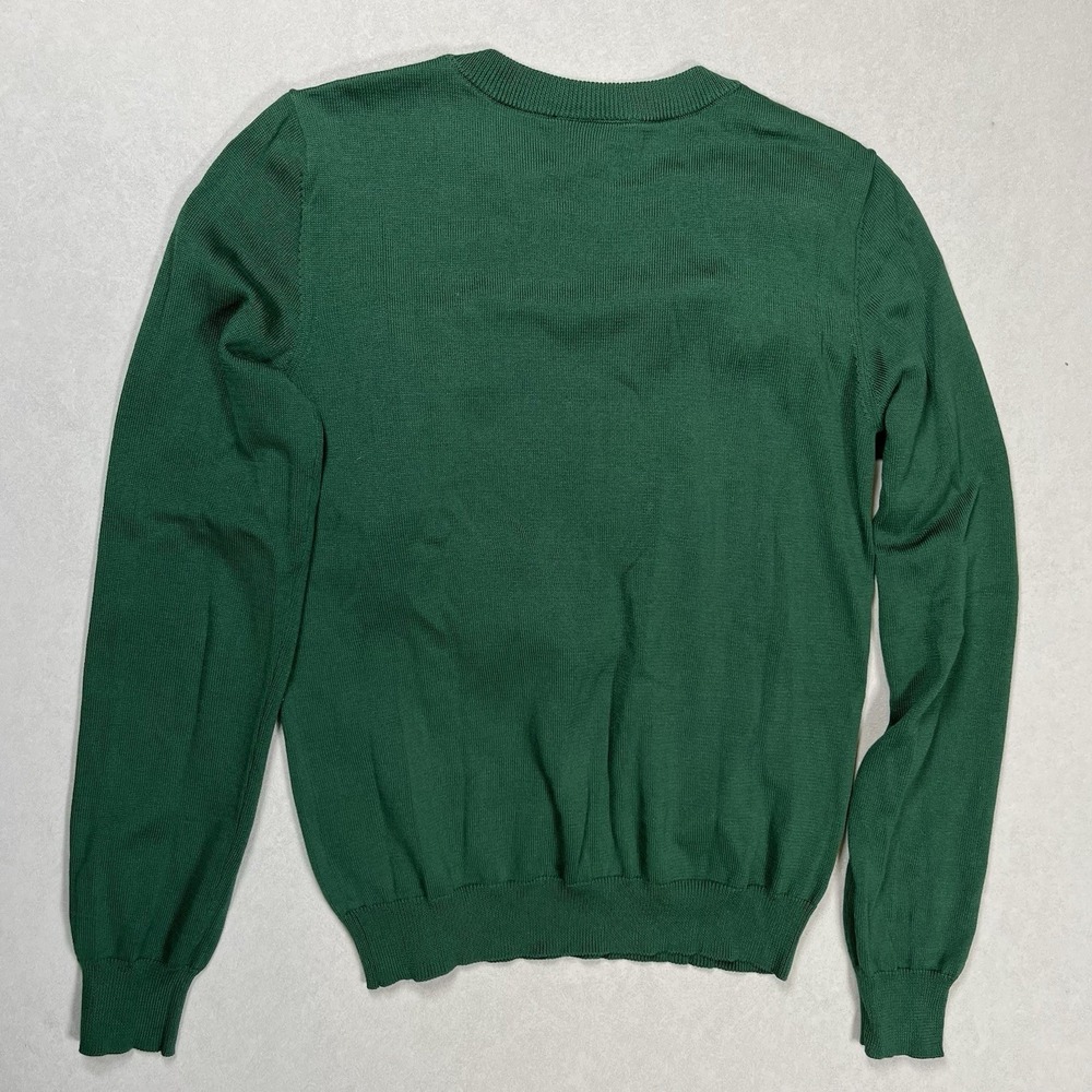 ModCloth Women's Green Purring in Poinsettia Graphic Pullover Sweater Sz XS READ - Picture 5 of 7